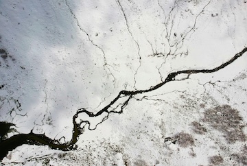 aerial view of a river