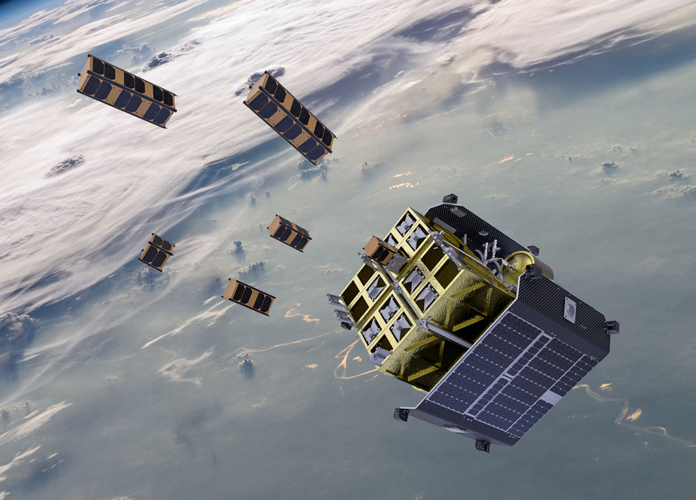 ION satellite carrier in orbit